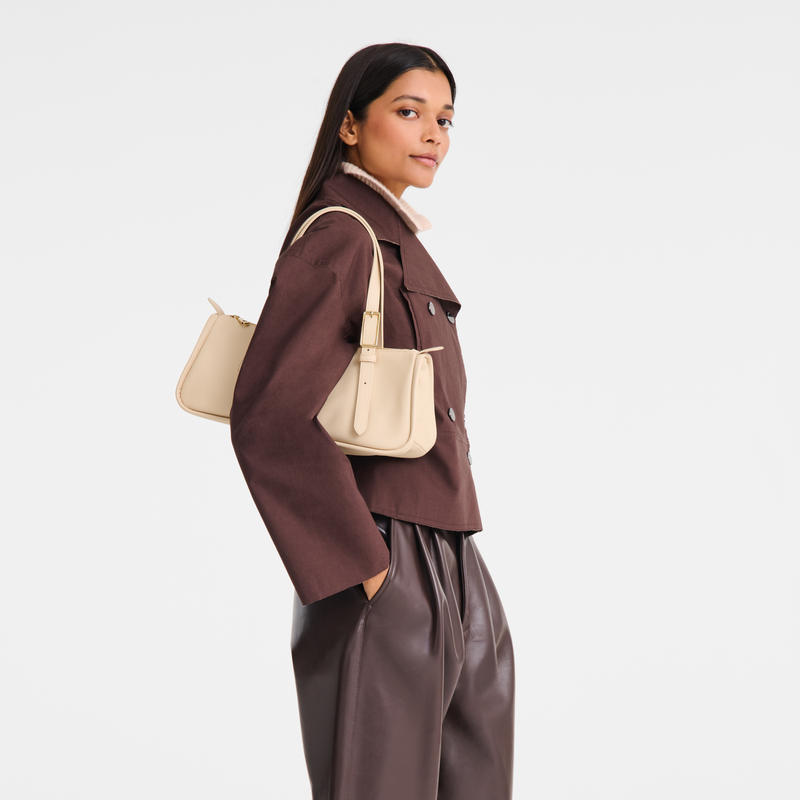 Looong L Shoulder bag , Vanilla - Leather  - View 2 of  3