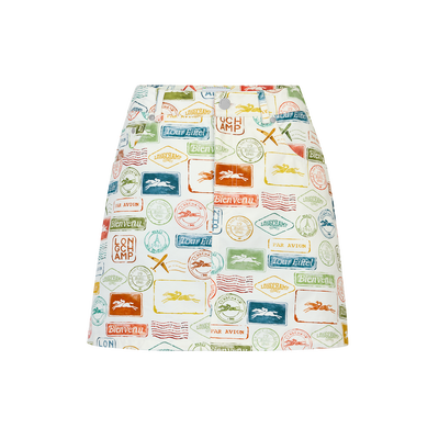 Skirt , Lichen - Printed canvas