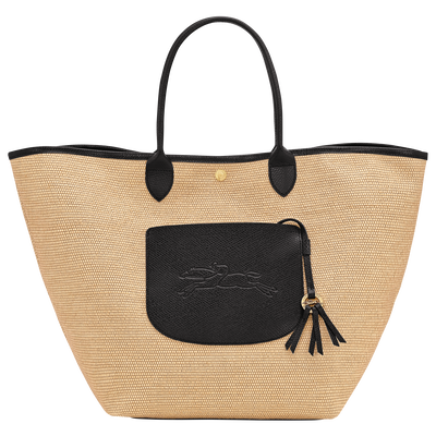 Le Pliage Collection L Basket bag , Black - Canvas