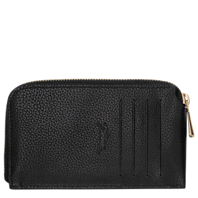 Le Foulonn&eacute; Card holder , Black - Leather