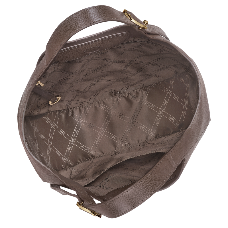 Le Foulonné XL Tote bag , Taupe - Leather  - View 5 of  6