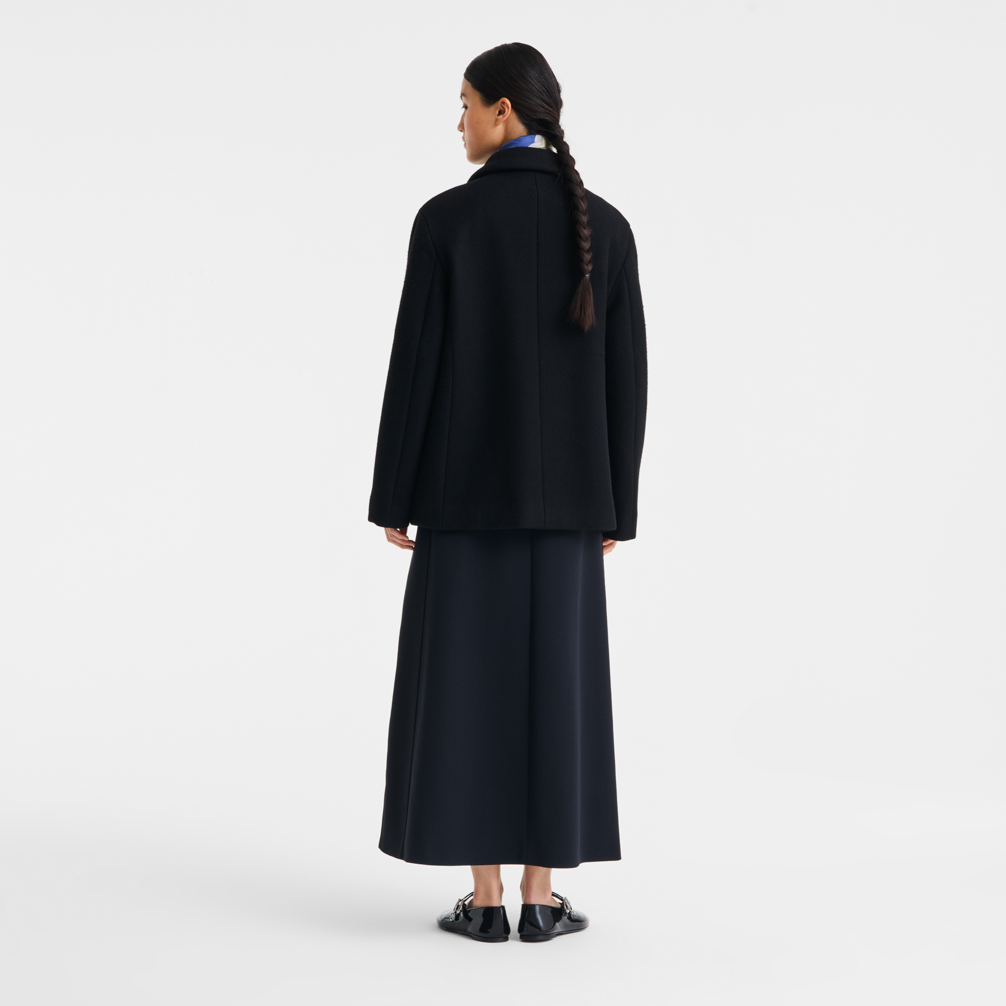 null Pea coat, Black