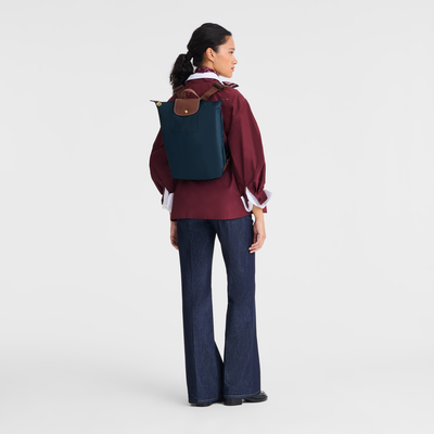 Le Pliage Original M Backpack , Navy - Recycled canvas
