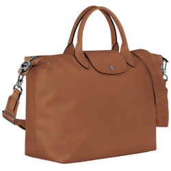 Le Pliage Xtra L Handbag , Cognac - Leather