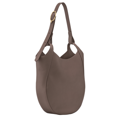 Le Foulonn&eacute; Hobo bag L, Taupe
