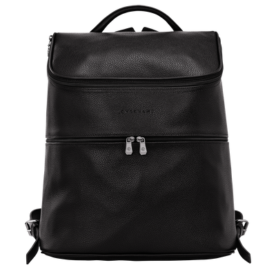Le Foulonn&eacute; Backpack , Black - Leather