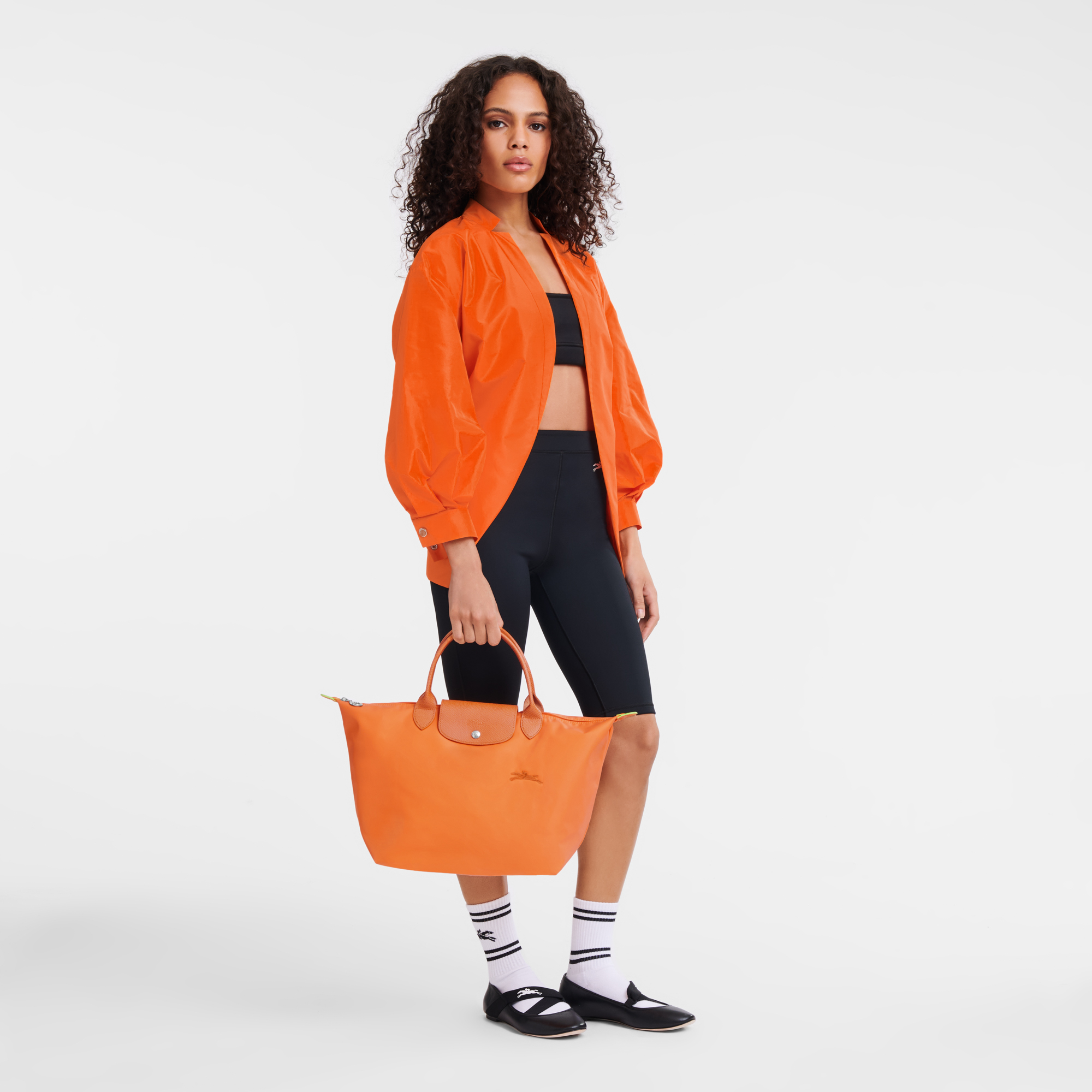 Handbag M, Orange - View 2 of
7 - zoom in Le Pliage Green Handbag M, Orange