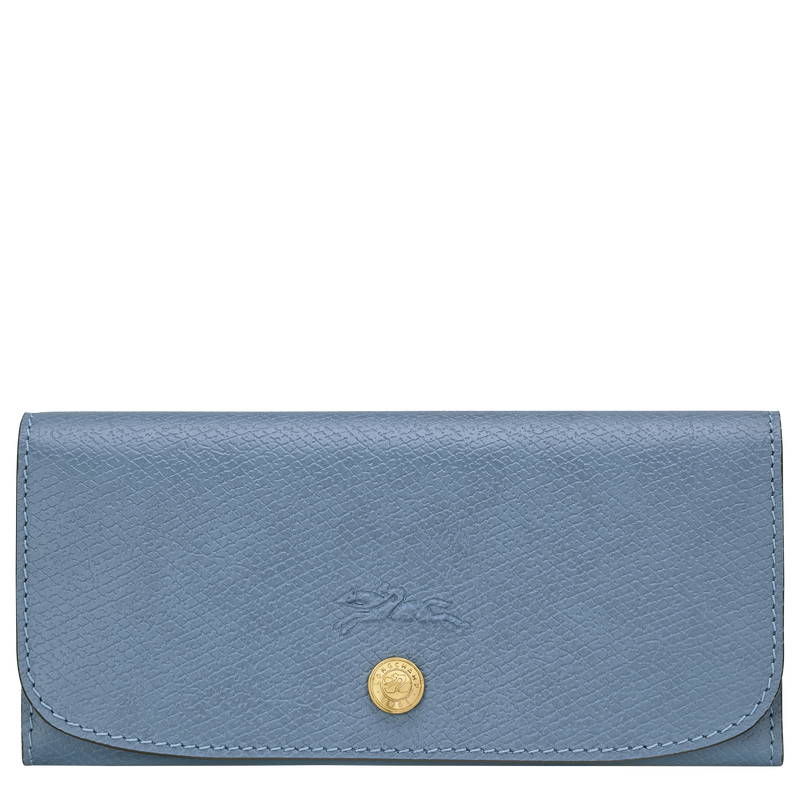 Épure Long continental wallet , Slate - Leather  - View 1 of  3
