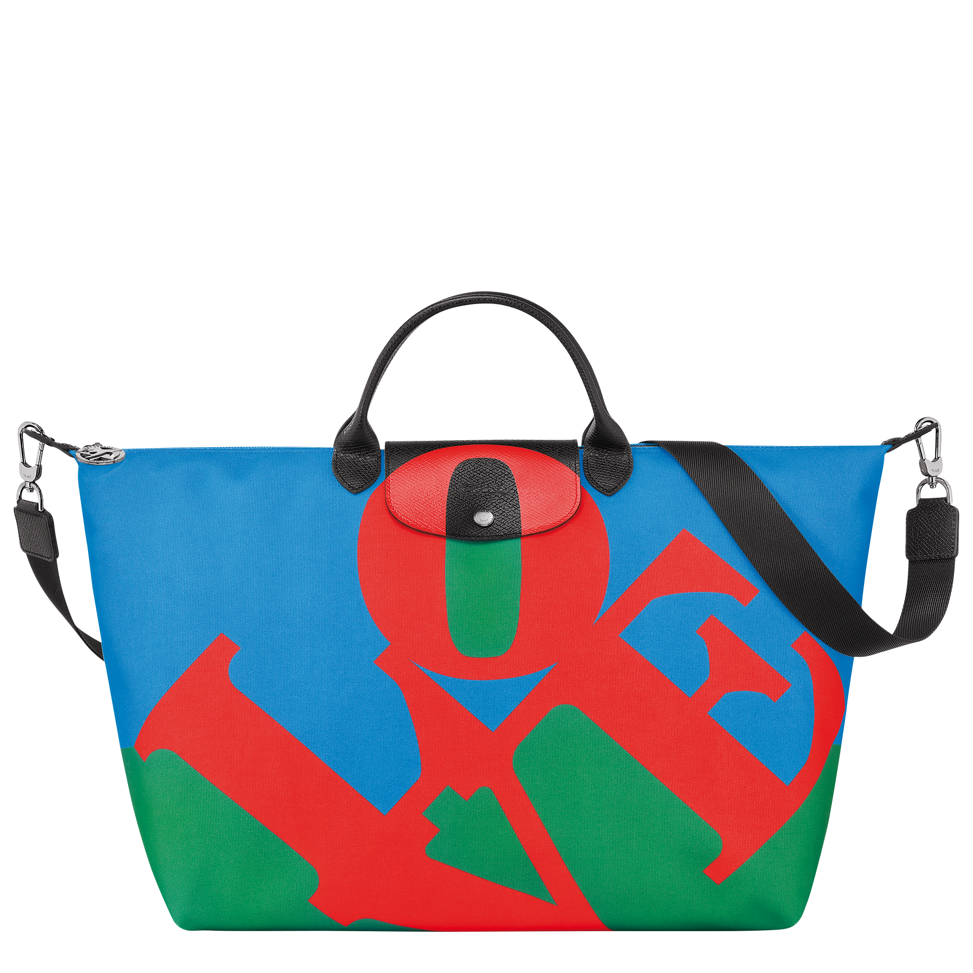 Longchamp x Robert Indiana Travel bag S, Red