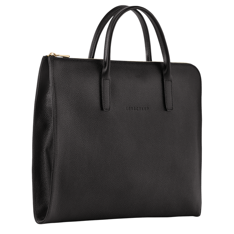 Le Foulonn&eacute; S Briefcase , Black - Leather  - View 3 of  5