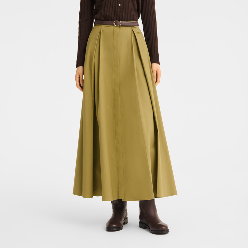 Midi skirt , Lichen - Cotton poplin  - View 3 of  5