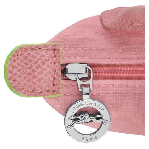 Le Pliage Green Pouch with handle Petal Pink Recycled canvas