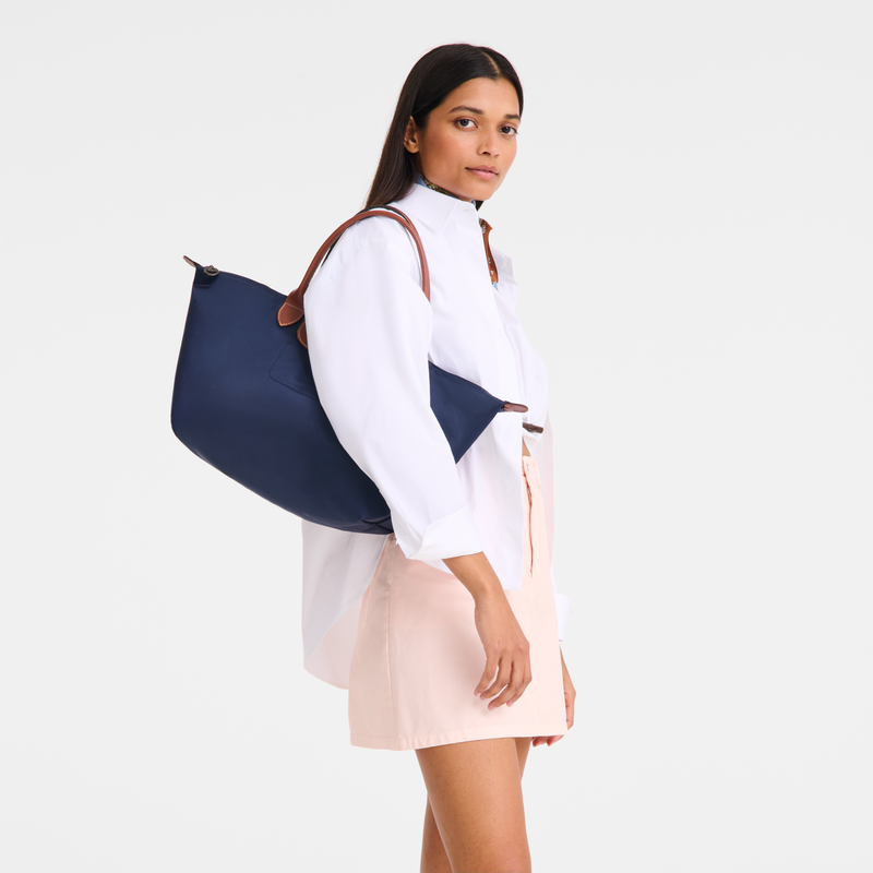 Le Pliage Original L Handbag , Navy - Canvas  - View 8 of  8