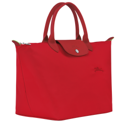 Le Pliage Green M Handbag , Tomato - Recycled canvas