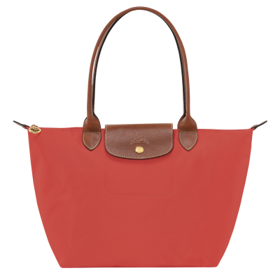 Le Pliage Original M Tote bag , Tomato - Recycled canvas