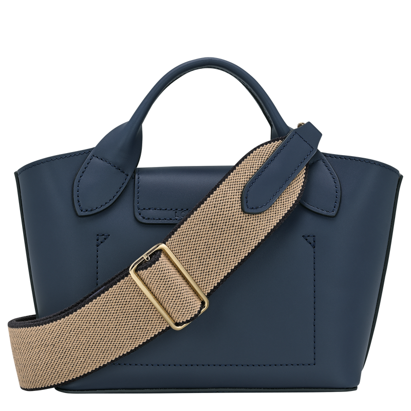 Épure XS Tote bag , Navy - Leather  - View 4 of  6