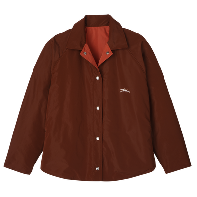 Padded blouson , Chestnut/Tomato - Technical taffeta