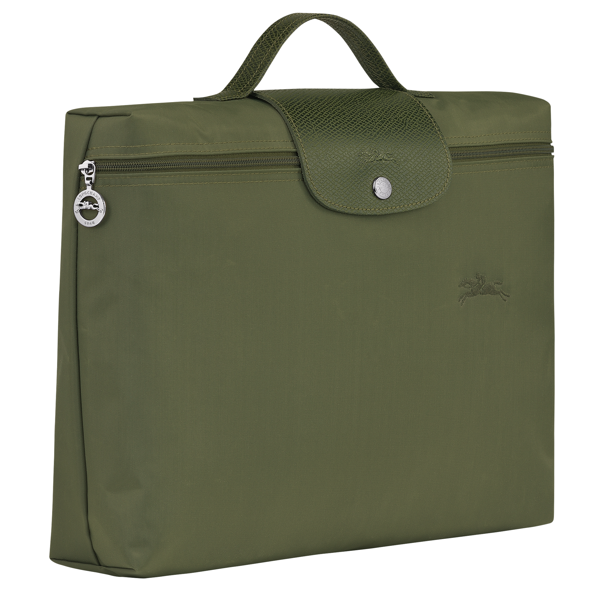 Briefcase S, Forest - View 3 of
7 - zoom in Le Pliage Green Briefcase S, Forest
