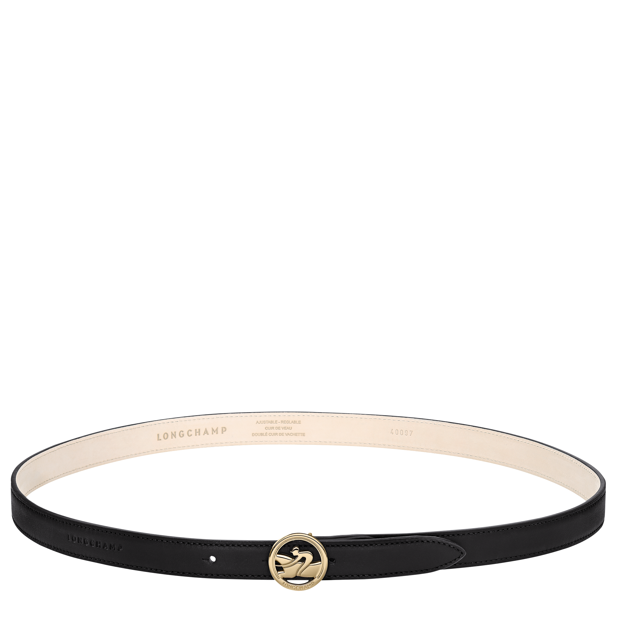 La M&eacute;daille Longchamp Ladies' belt, Black