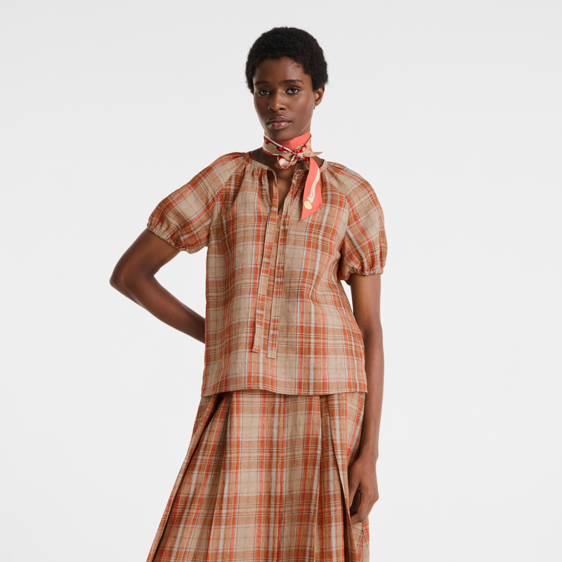 Shirt , Amber - Plaid linen  - View 3 of  4