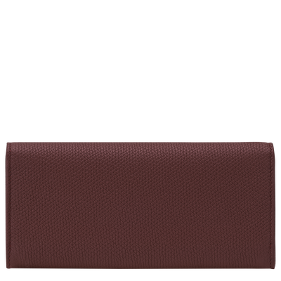 Le Roseau Long continental wallet , Burgundy - Leather