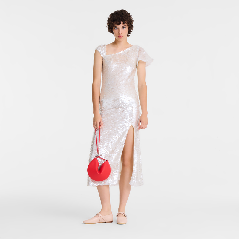 Le Roseau Clutch , Vermilion - Leather  - View 6 of  6