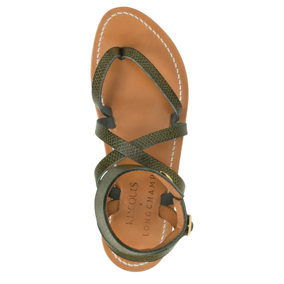 Longchamp x K.Jacques Sandals, Forest