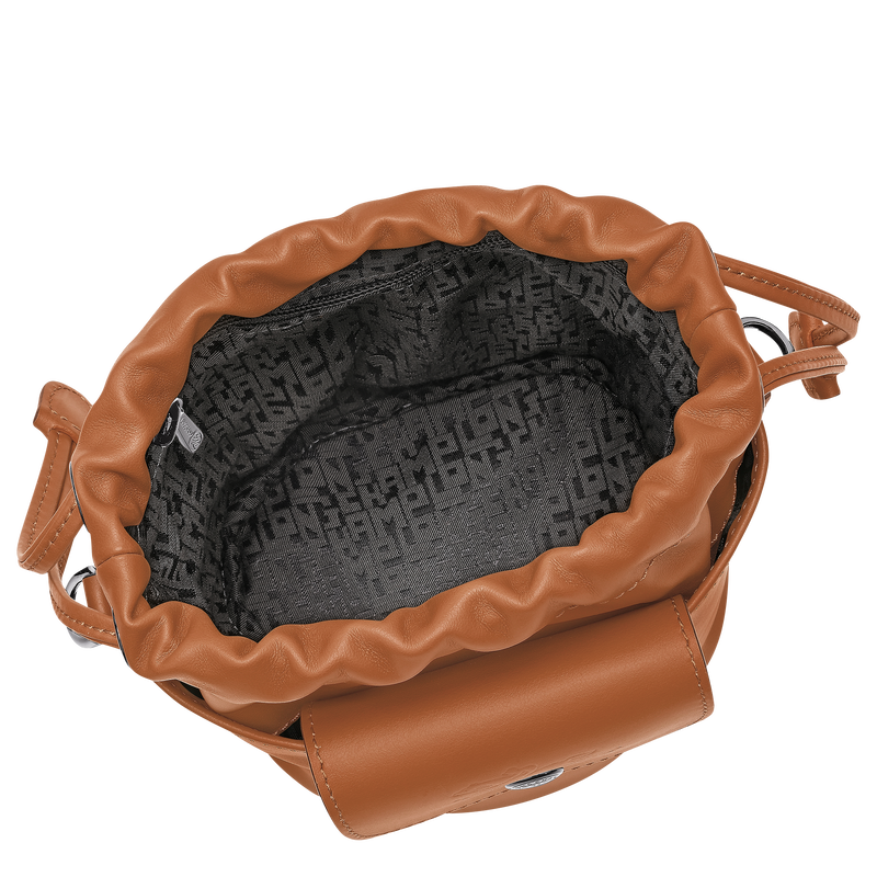 Le Pliage Xtra XS Bucket bag , Cashew - Leather  - View 5 of  6