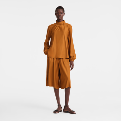 Blouse , Caramel - Viscose twill