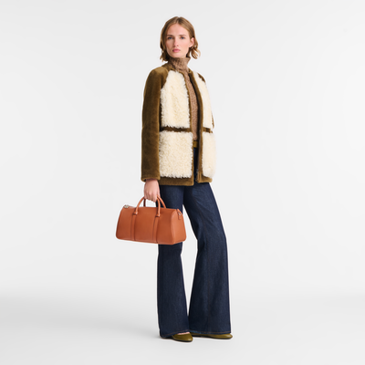 Daylong L Handbag , Cognac - Leather