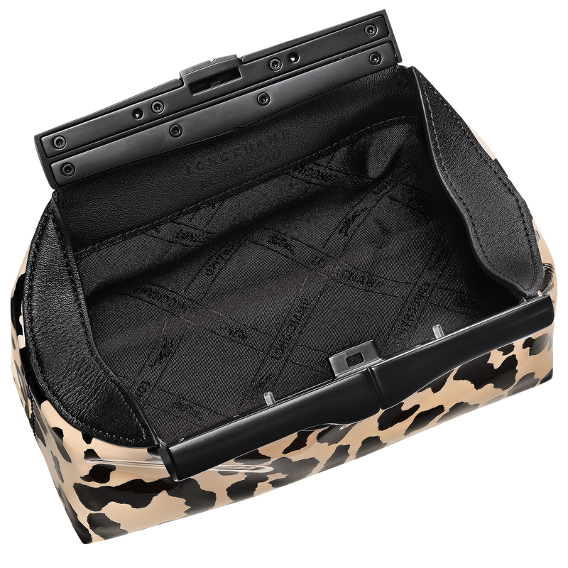 Le Roseau S Pouch , Black/Beige - Leather  - View 4 of  4