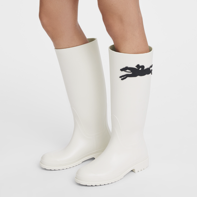 Cheval Longchamp Flat boots , Ivory - PVC