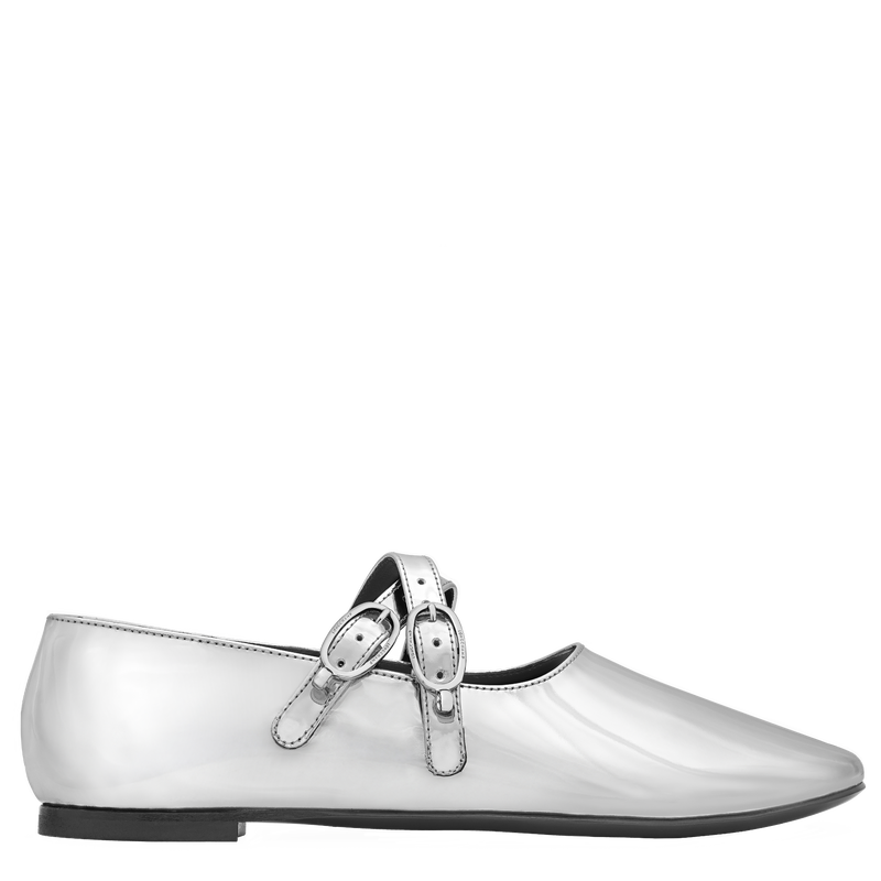 Le Foulonn&eacute; Ballerinas , Silver - Leather  - View 1 of  4