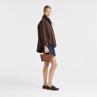 &Eacute;pure XS Tote bag , Brown - Leather