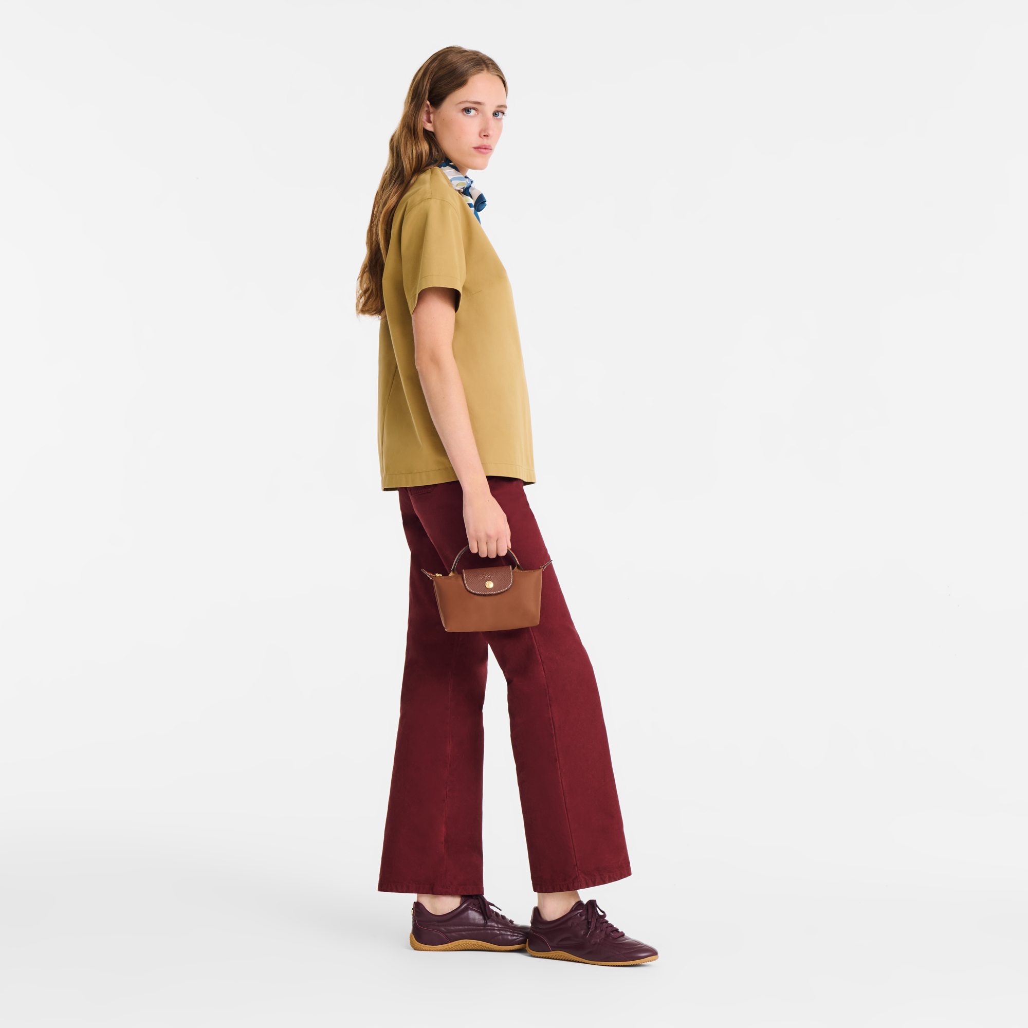 Le Pliage Original Pouch with handle, Cognac