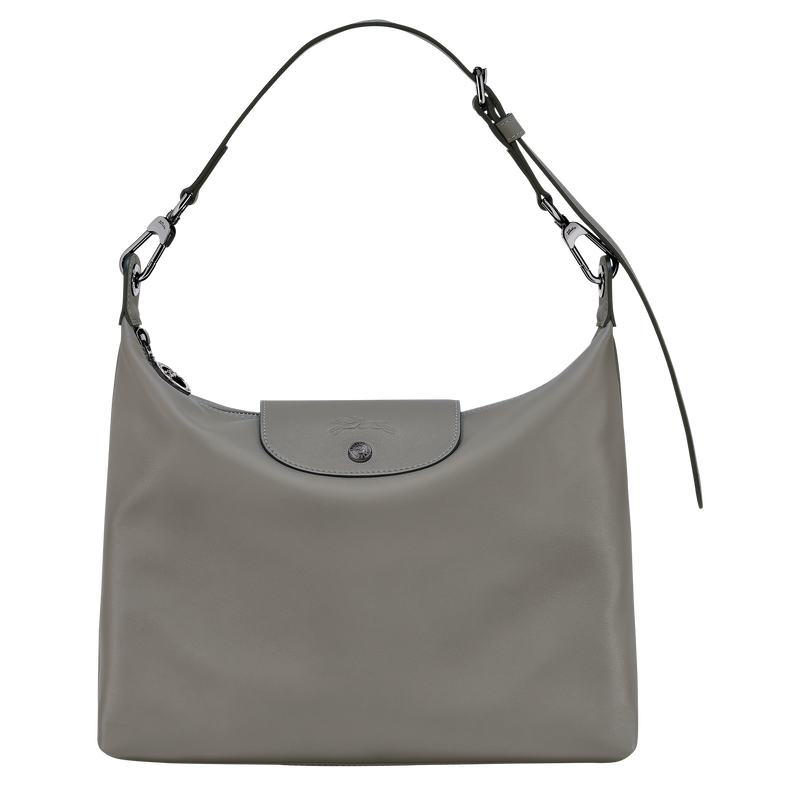 Grey leather hobo shop handbags