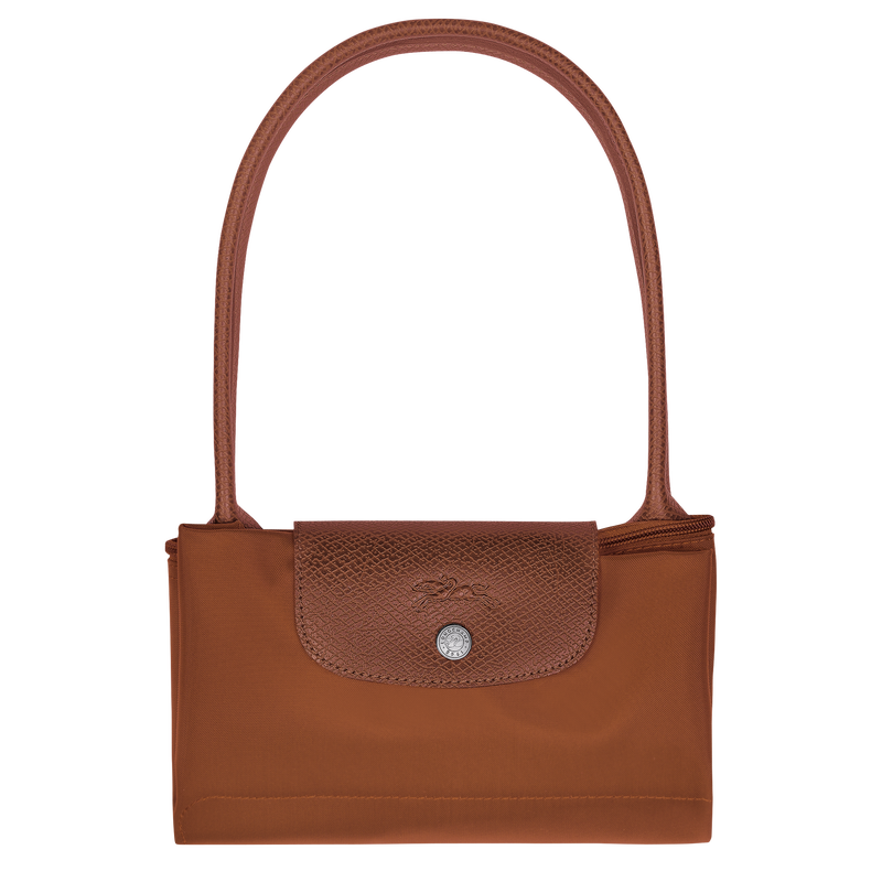 Le Pliage Green M Tote bag Cognac Recycled canvas Longchamp TH