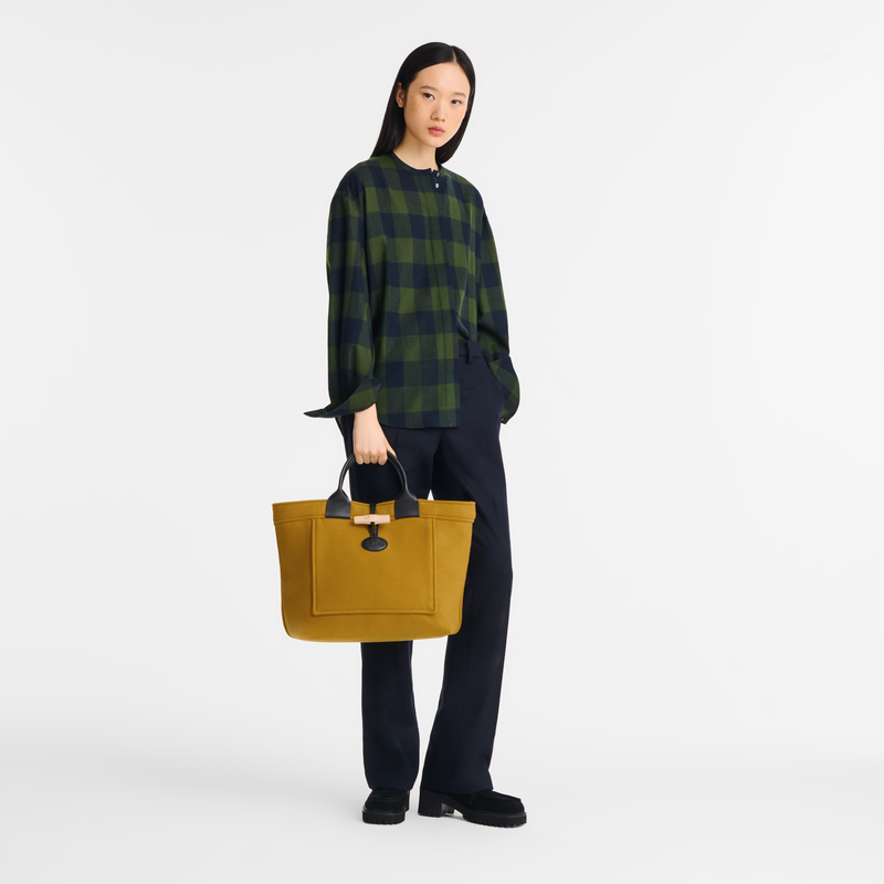 Le Roseau L Tote bag , Nutmeg - Canvas  - View 2 of  4