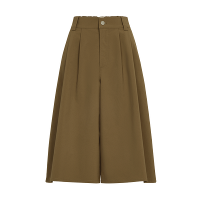 Shorts , Olive - Technical poplin