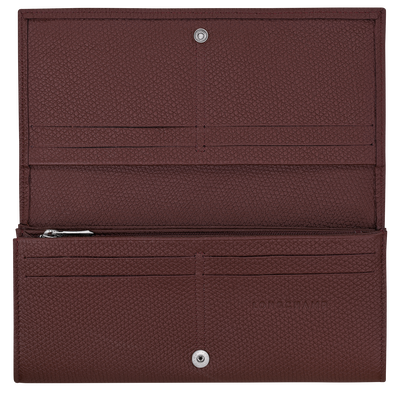 Le Roseau Long continental wallet, Burgundy
