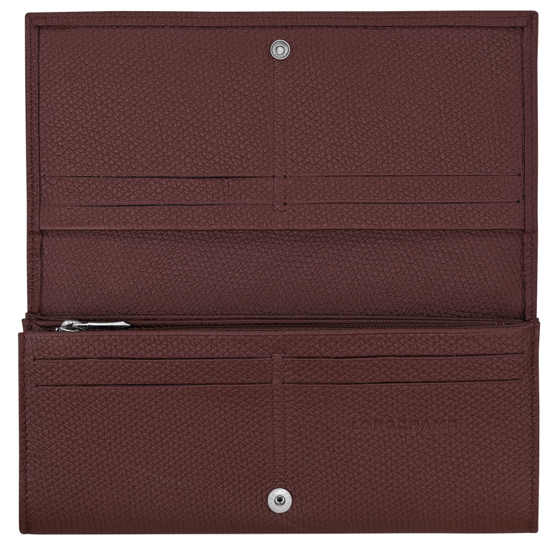 Le Roseau Long continental wallet , Burgundy - Leather  - View 3 of  3