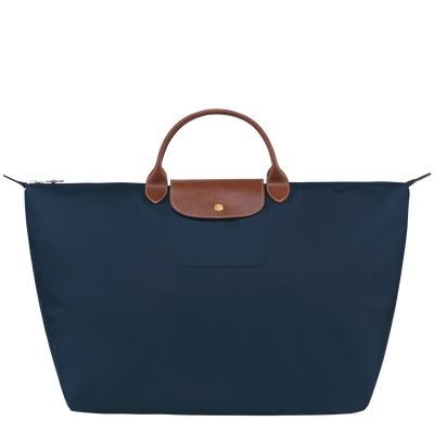 Le Pliage Original L Travel bag , Navy - Recycled canvas