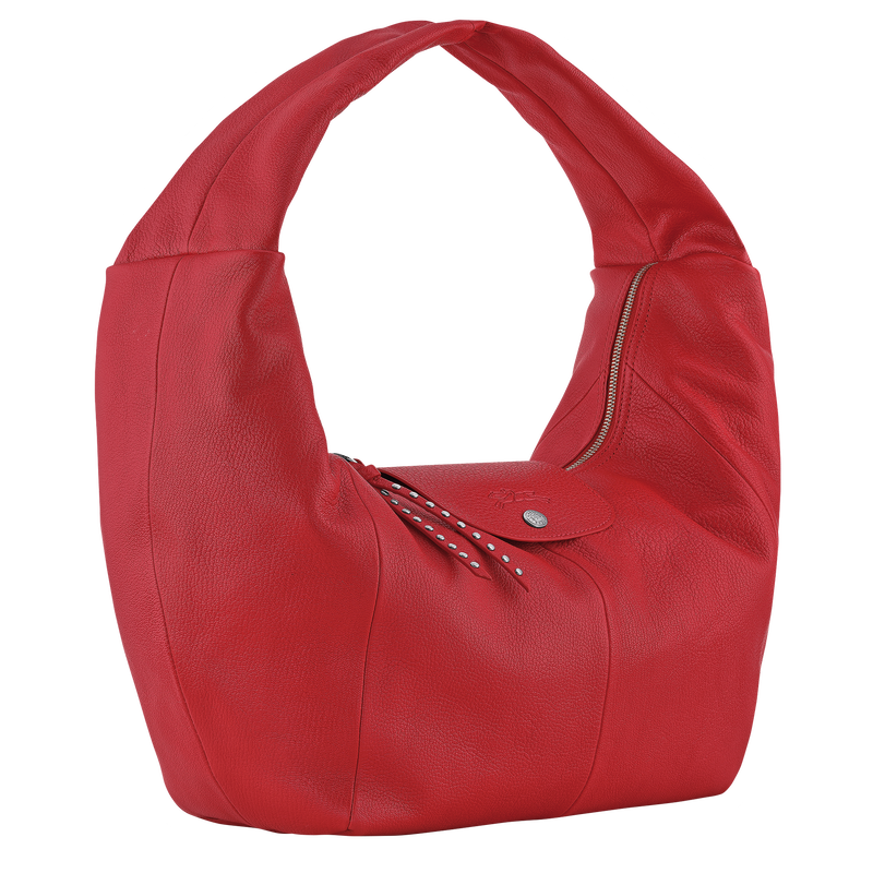 Le Pliage Xtra L Hobo bag , Red - Leather  - View 3 of  4