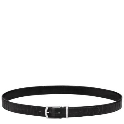 Delta Box Men's belt , Black - Leather