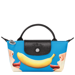Longchamp x ToiletPaper Pouch , Blue - Canvas