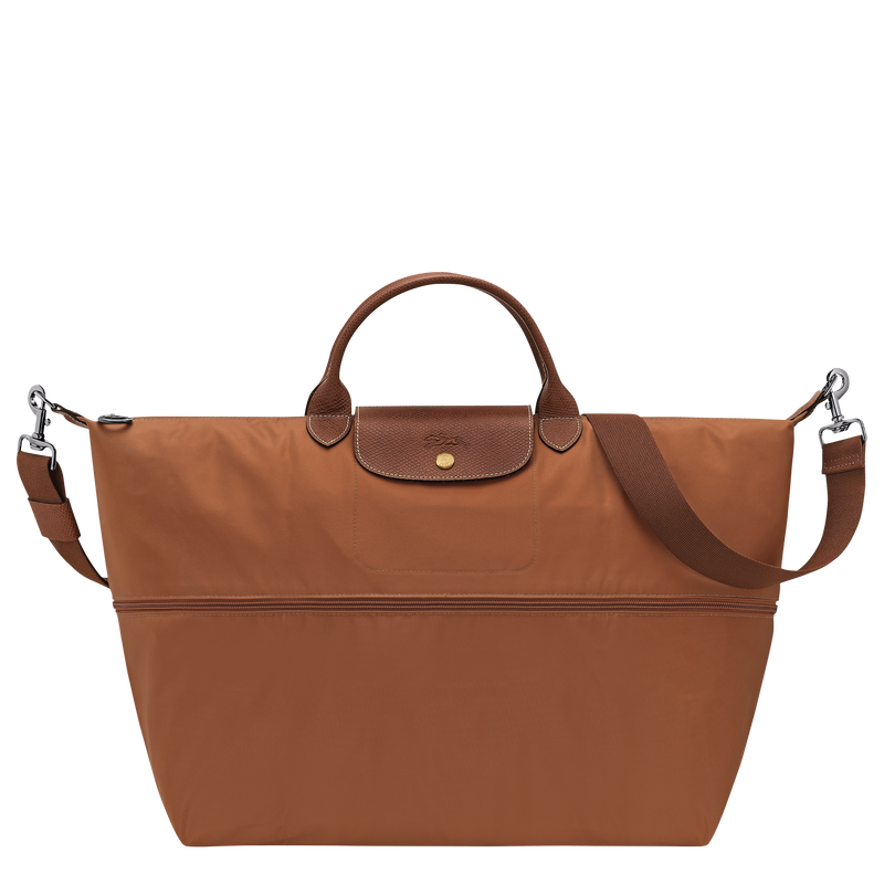 Le Pliage Original Travel bag expandable , Cognac - Recycled canvas  - View 5 of  6