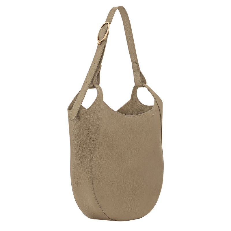 Le Foulonn&eacute; L Hobo bag , Lichen - Leather  - View 3 of  7
