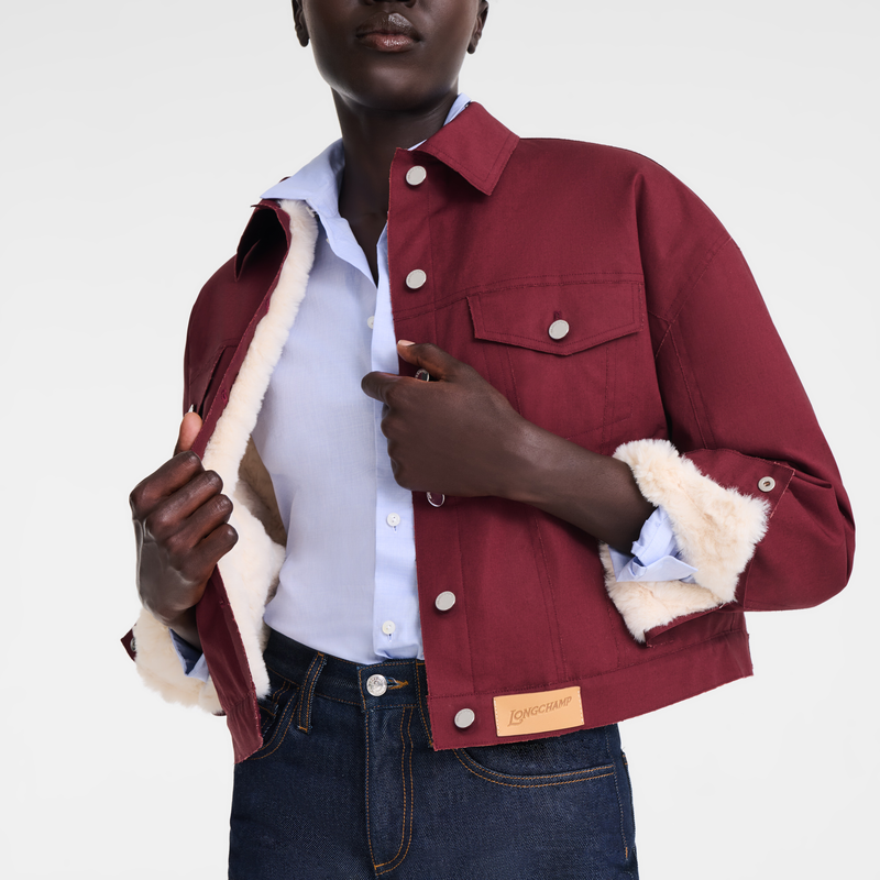 Jacket , Burgundy - Water-repellent technical canvas  - View 5 of  5
