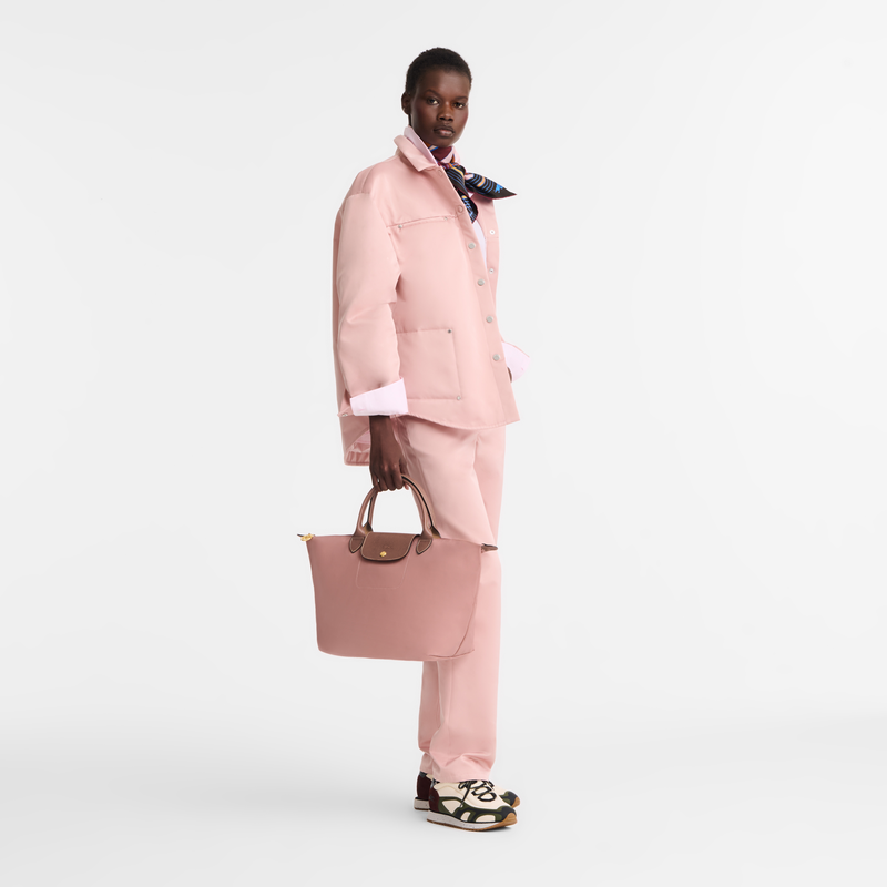 Le Pliage Original M Handbag , Pink Tea - Recycled canvas  - View 2 of  7