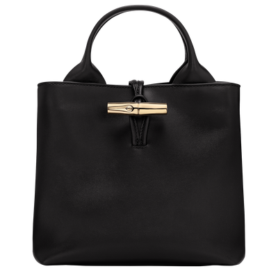 Le Roseau S Handbag , Black - Leather